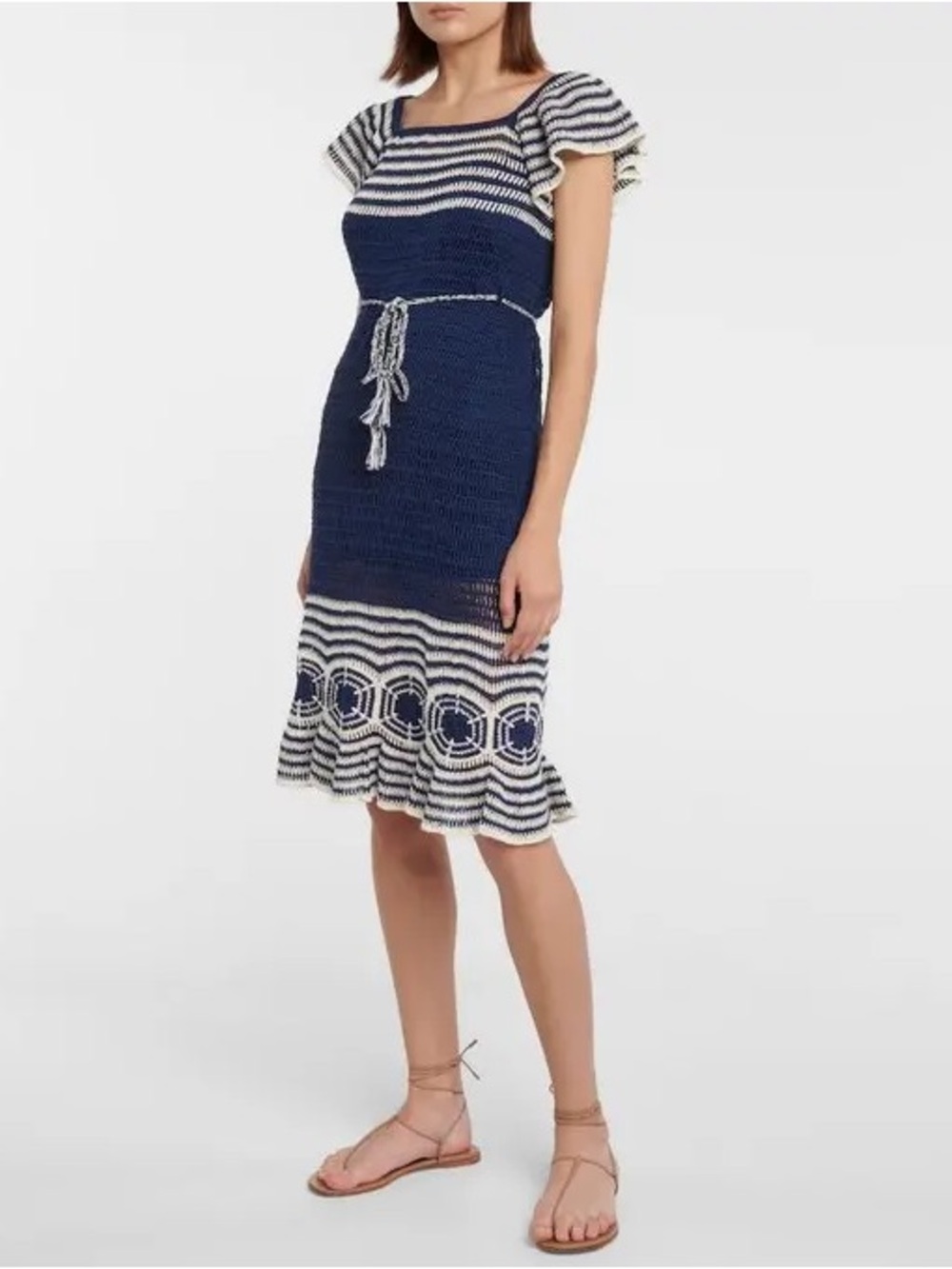 Anna Kosturova handmade crochet cotton dress